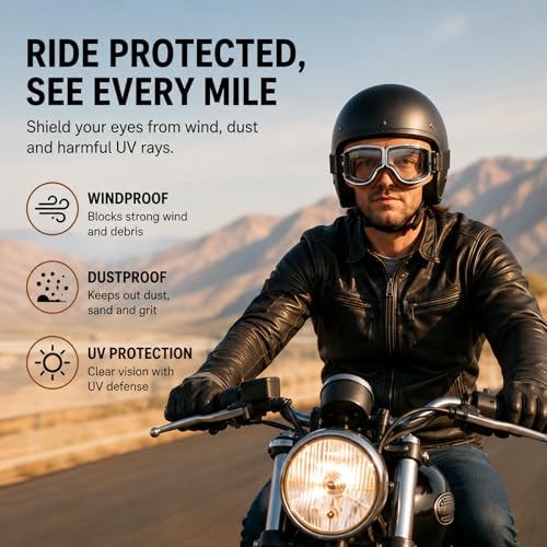 CHMYTEE OTG Vintage Motorcycle Goggles