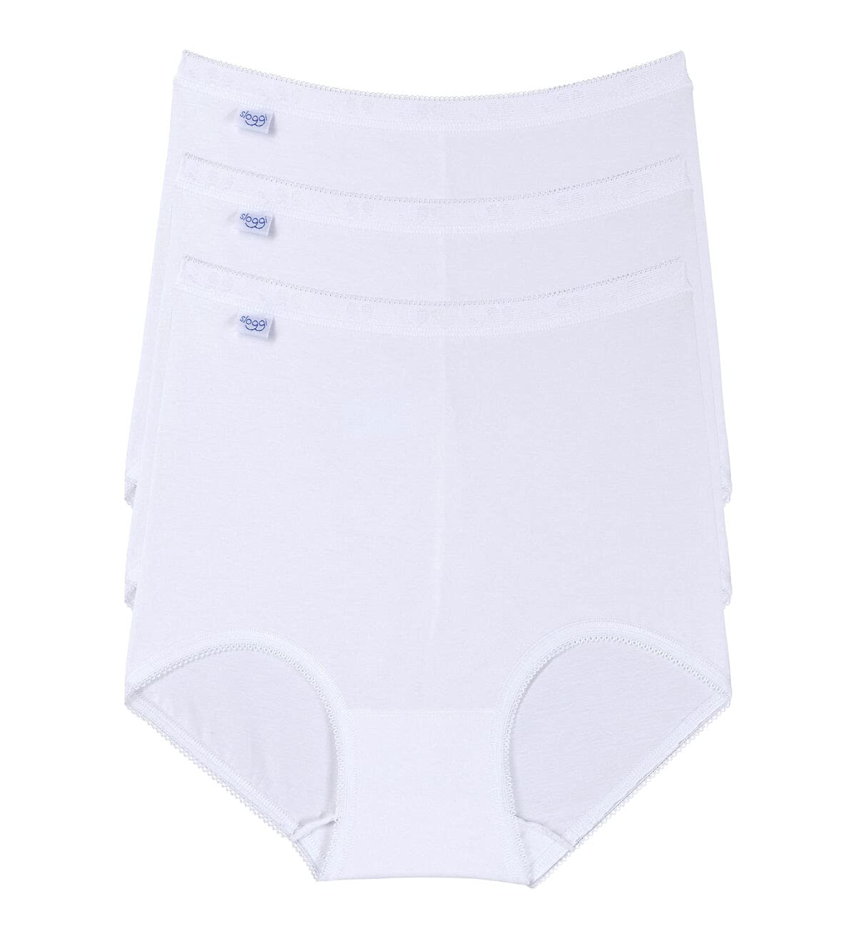 Womens 3 Pack Zero Feel High Waisted Cheeky Cotton Underwear or Panties for Ladies Basic Maxi Briefs