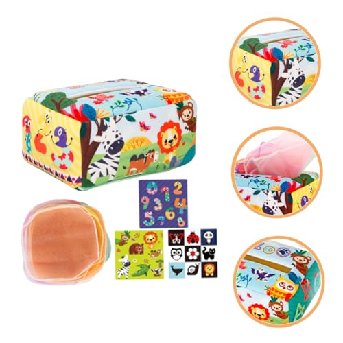 TOYANDONA 1 Conjunto Caixa De Tecido Brinquedo Toalhas De Papel Brinquedos Brinquedo Montessori Brin