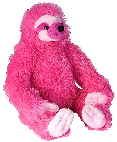 Wild Republic Three-Toed Sloth Plush, Stuffed Animal, Plush Toy, Gifts For Kids, Pink, Cuddlekins 12'