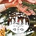 First Christmas Married Ornament 2024 Couple Birds Snow Wedding Ornament Gift for Newlywed Couple 2024 Ornament (3inch Mr mrs)