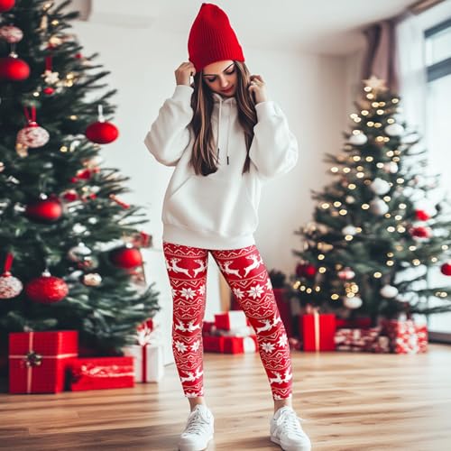 High Waisted Leggings for Women - No See Through Tummy Control Cycling Workout Yoga Pants with Pockets Reg & Plus