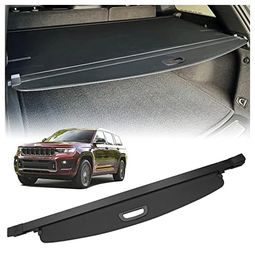 VeCarTech Compatible with All-New 2023 2022 Jeep Grand Cherokee(2 Row; WL) 4XE Rear Cargo Security Shade Cover Privacy Screen Retractable Rear Storage Tonneau Cargo Cover Luggage Security Shield Shade