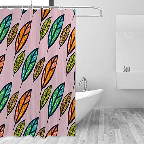 Rideau de douche en polyester rose CHEHONG lavable 182x183 cm