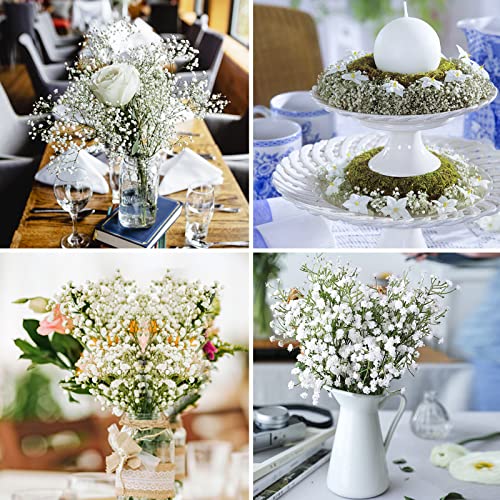Babys Breath Gypsophila Flower, 10Pcs Artificial White Wildflowers Bundle, Diy Wedding Bouquetes Bridesmaid Babies Breath Bouquet, Real Touch Flowers For Wedding Party Arrangement Home Decoration #TOP6