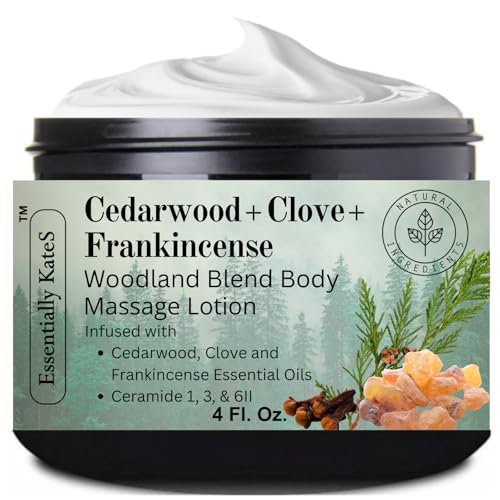 Image of Cedarwood + Clove + Frankincense inchWoodland Blend inch Lotion 4 oz - enriched with Ceramide 1, 3, and 6II - a grounding body therapy crafted to restore inner balance. Rooted in warm, earthy botanicals.