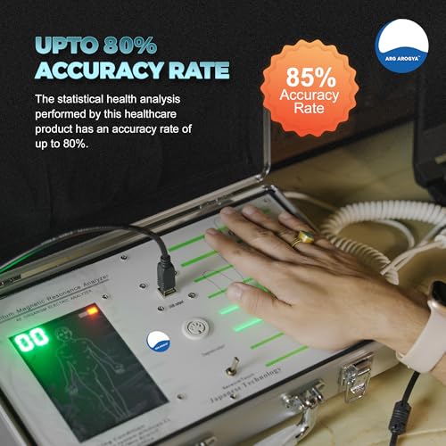 Image of ARG Arogya Quantum (2 In 1) Body Analyzer Machine For Full Body Checkup Japanese Technology Scanning with Rod or Palm Generate 45 Reports (Children, Men, Women) Work In Windows 10