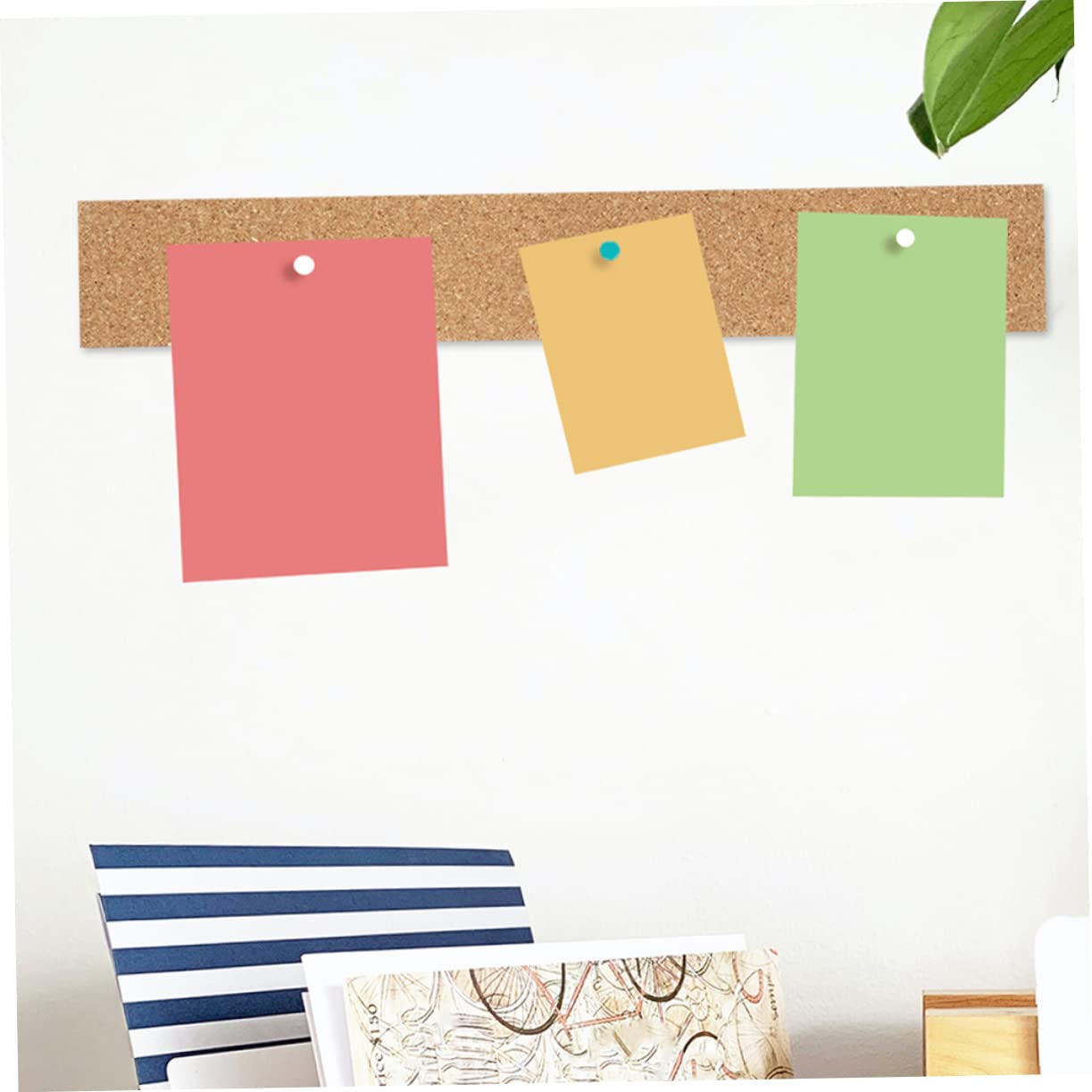 Angoily Cork Bulletin Bars Strips Cork Board Strips Cork-Wall Memo Board Strip for Home Office