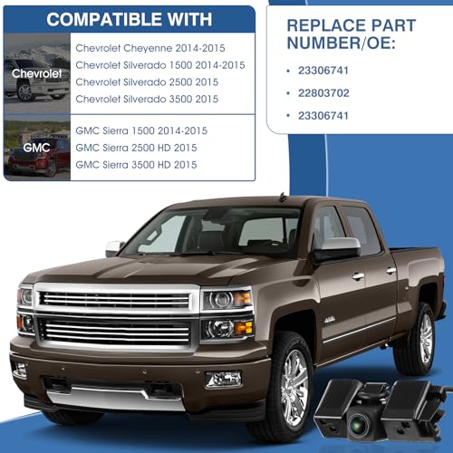 Image of Rear View Backup Reverse Camera Fit for Chevrolet Silverado Cheyenne Fit for GMC Sierra 1500 2500 HD 3500 HD 2014 2015,Safety Parking Back Up Assist Camera OE Number 23306741 22803702