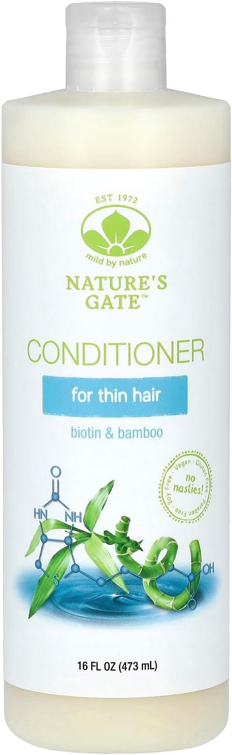 (Nature's Gate, Biotin & Bamboo Conditioner for Thin Hair, 16 fl oz (473 ml)
