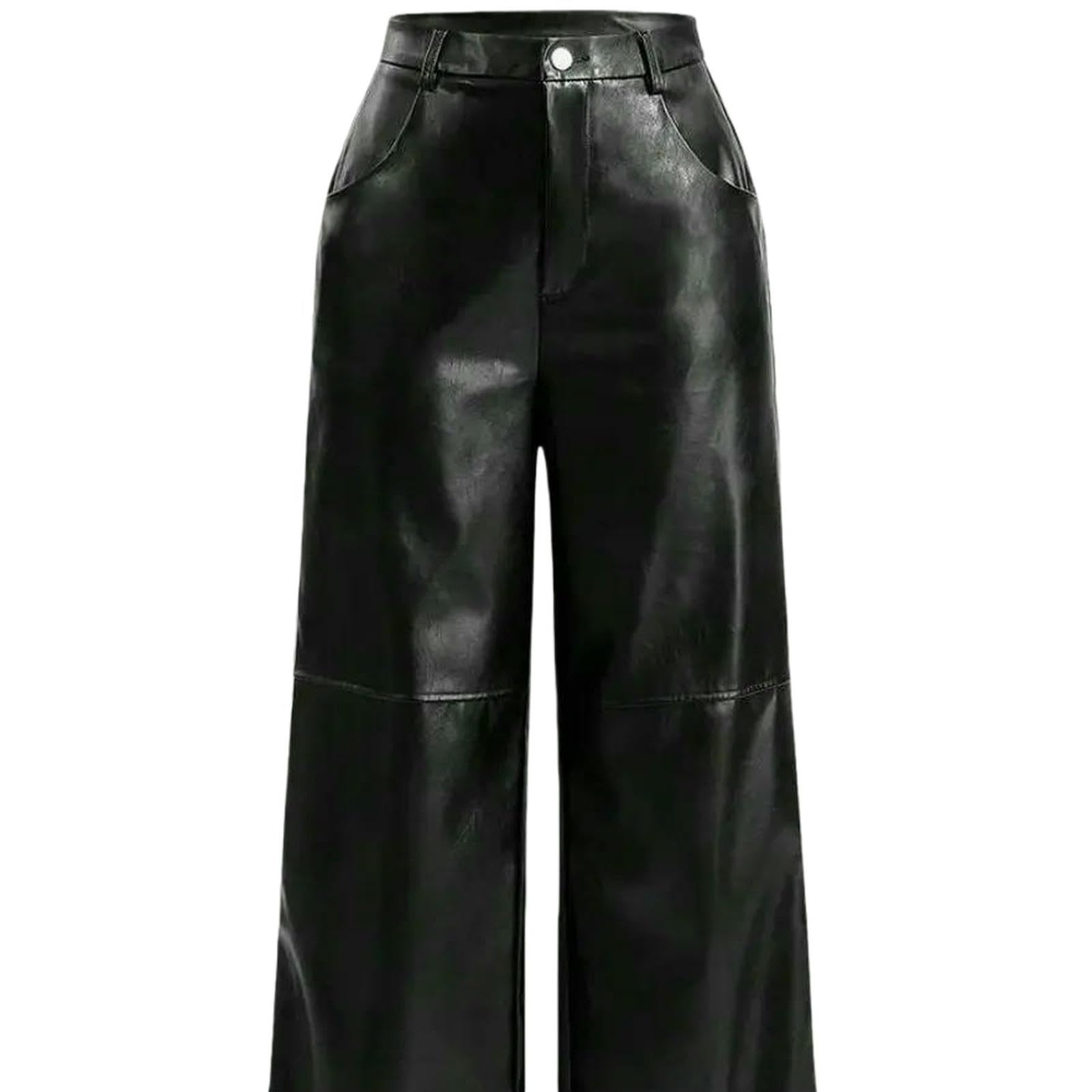 Pantalones De Cuero Mujer Pantalones De Cuero Deportivos Ajustados De Cintura Alta Y Cómodos para Mujer para Otoño E Invierno-Blanco-L