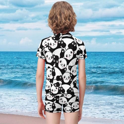 Cute PandaChildren's Swimsuits Boys Two Piece Suit10-12Y（150cm）2