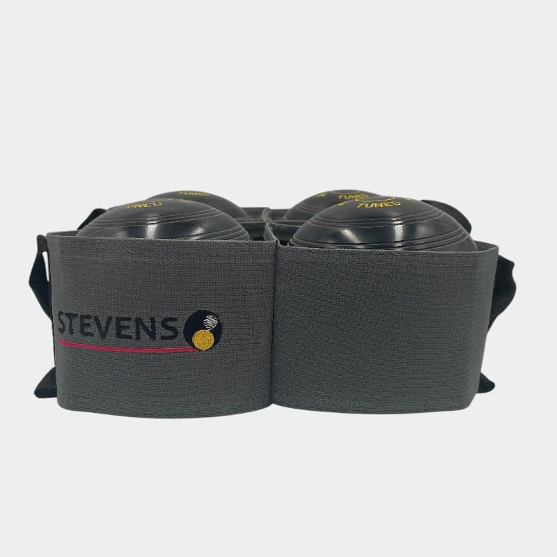Stevens 4 Bowl Carrier, Suitable for Crown Green and Short Mat Bowls (Grey)