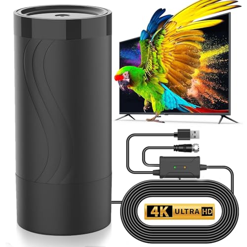 4K Indoor TV Antenna with 25dB Amplifier, 300 Miles Long Range Digital HDTV Antenna, USB Powered...
