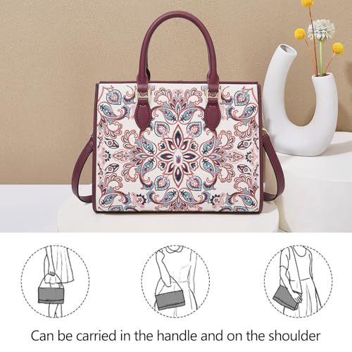 Image of FOXLOVER Medium Tote Bag for Women Designer Vintage Satchel Handbags Top-handle Purses