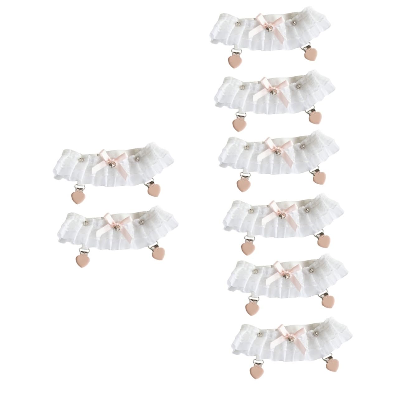 VALICLUD Hochzeitsstrumpfbänder für die Braut Riemen Spitzenstrumpfbänder für die Braut Bein für Frauen Fußkettchen Gürtel Brautgeschenk Brautaccessoires Hochzeit Braut Metall Weiß