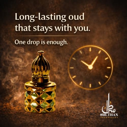 Image of SULTHAN Classic Oud Attar | Alcohol-Free Long-Lasting Oud Perfume Oil for Men & Women | Traditional Arabic Fragrance | 6 ml