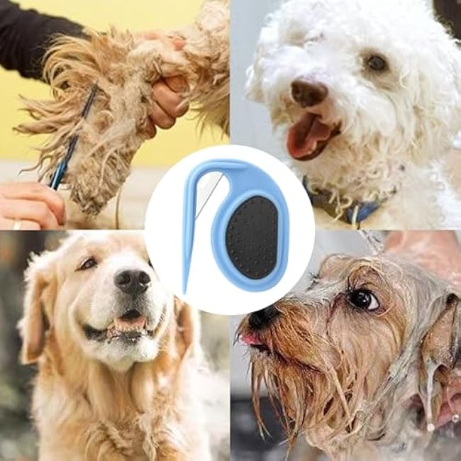Pet Knotting Comb Tool for Pets Multifunctional 4 Pack Pet Shedding Comb Removal Dematting Hair Flea Brush Shedding Tool Matted Hair Grooming Supplies for Indoor Cats Dogs and Rabbits-F6HjJT8R