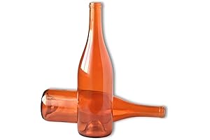 Vibrant Orange Wine Bottles - Chic Home Decor, Eye-Catching Centerpieces