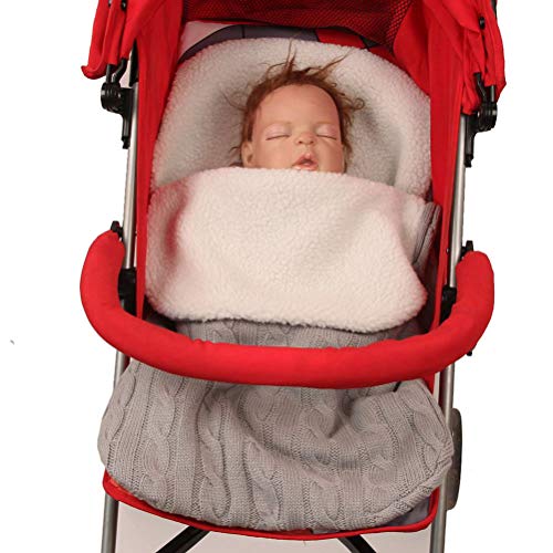 TOYANDONA 1 saco de dormir quente respirável tricô grosso saco de dormir Fleabag para bebês recém-na
