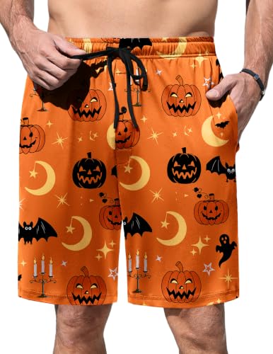 Image of Ekouaer Men's Pajama Shorts Soft Sleepwear Bottoms Pj Shorts with Pocket