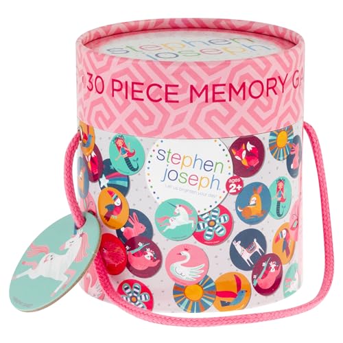 Image of Stephen Joseph, Memory Game Set, Matching Memory Game for Kids - 30pc Memory Game Set, Matching Games for Children Preschool Toddler, Memory Games for Kids, Girl
