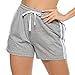 Hawiton Pantalones Cortos de Deporte para Mujer Pantalones Deportivos de Algodón Verano Fitness Jogging