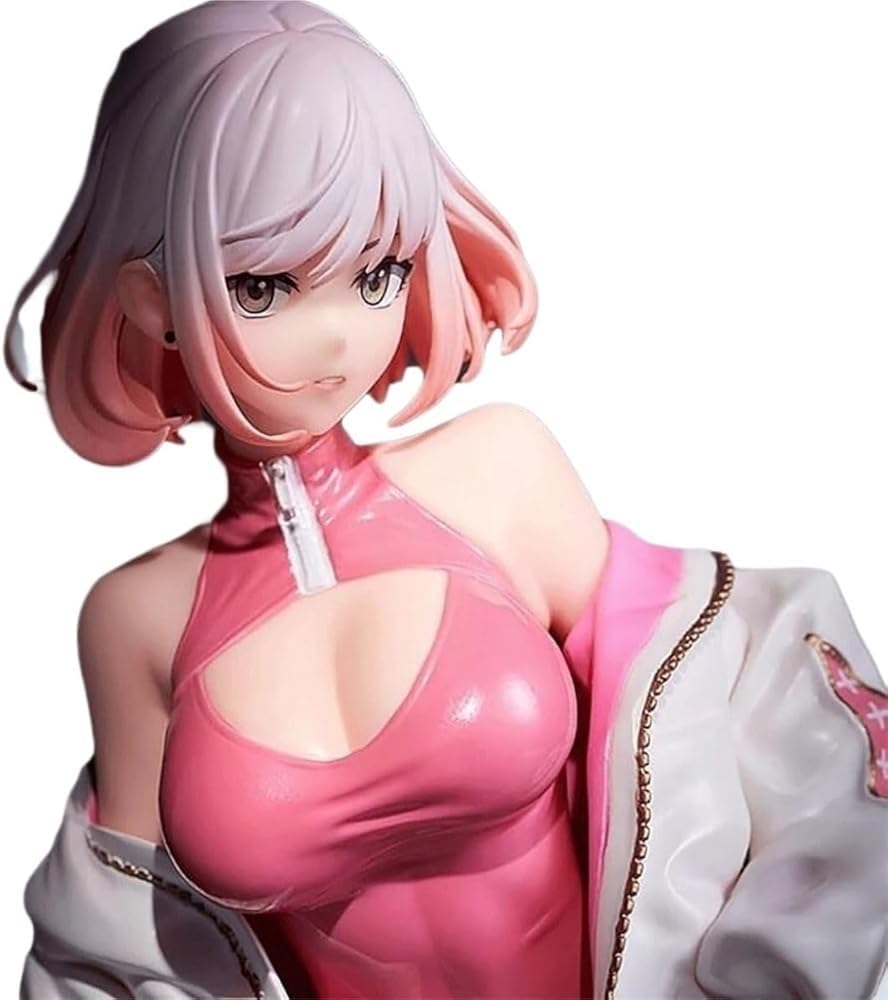 Figurka anime TYdfhSHRi figurka malowana postać tryb zabawka model PCW anime kolekcjonerzy przedmiot 25 cm (różowa)