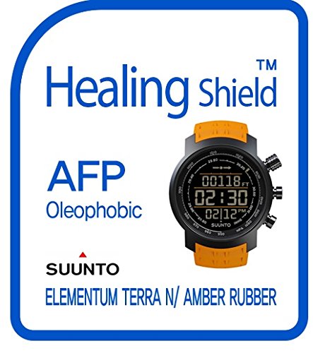 Healing ShieldHealingshield Screen Protector Oleophobic AFP Clear Film for Brand Watch Elementum Terra N Amber Rubber [Front 2pcs]