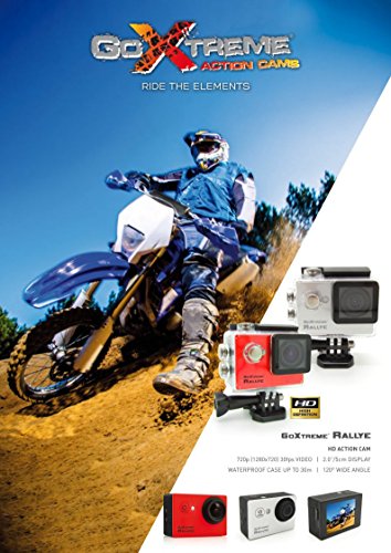 GoXtreme Rallye Silver HD Aktion-Kamera mit wasserdichtem Gehäuse (1280 x 720p, 1,3 Megapixel, CMOS-Sensor, 5 cm (2 Zoll… – Bild 7