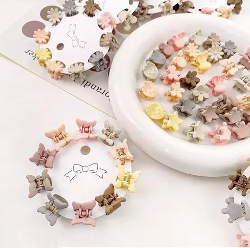 HKD SALES Claw Clip, Fapiwen 20pcs Hair Clips For Women, Small Flower Clips, Mini Floral Hair Clips Beautiful Cute Princess Hair Accessories For Women Teens Kids Girls (Blend Colors) 2