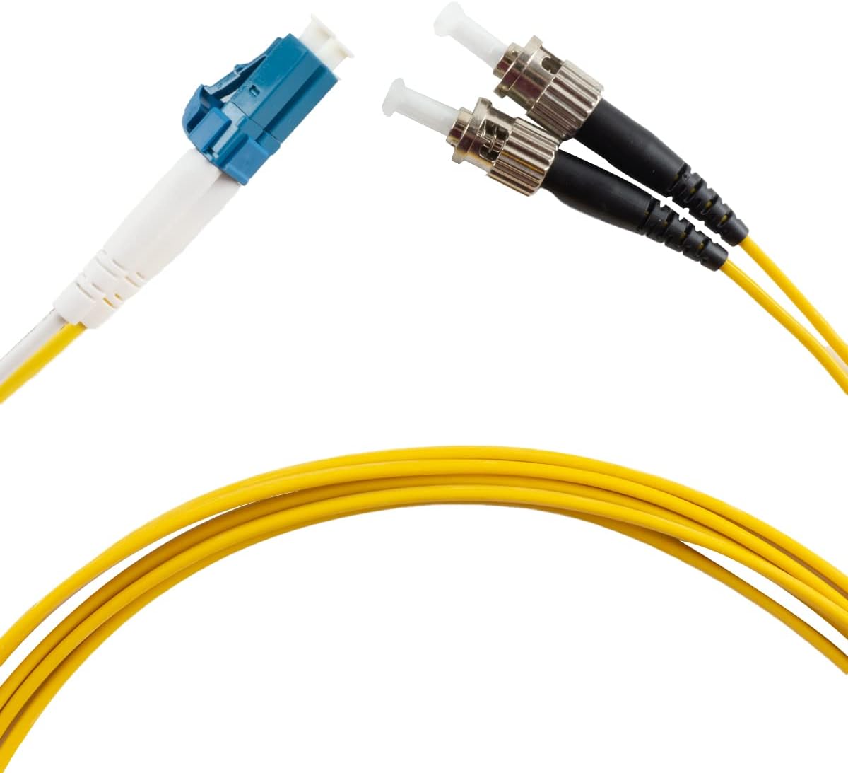 LC to ST Fiber Patch Cable, 10M(32.8ft) Single Mode Duplex Fiber Jumper 9/125um OS1 LSZH - LC ST Singlemode Duplex Patch Cords (10M)