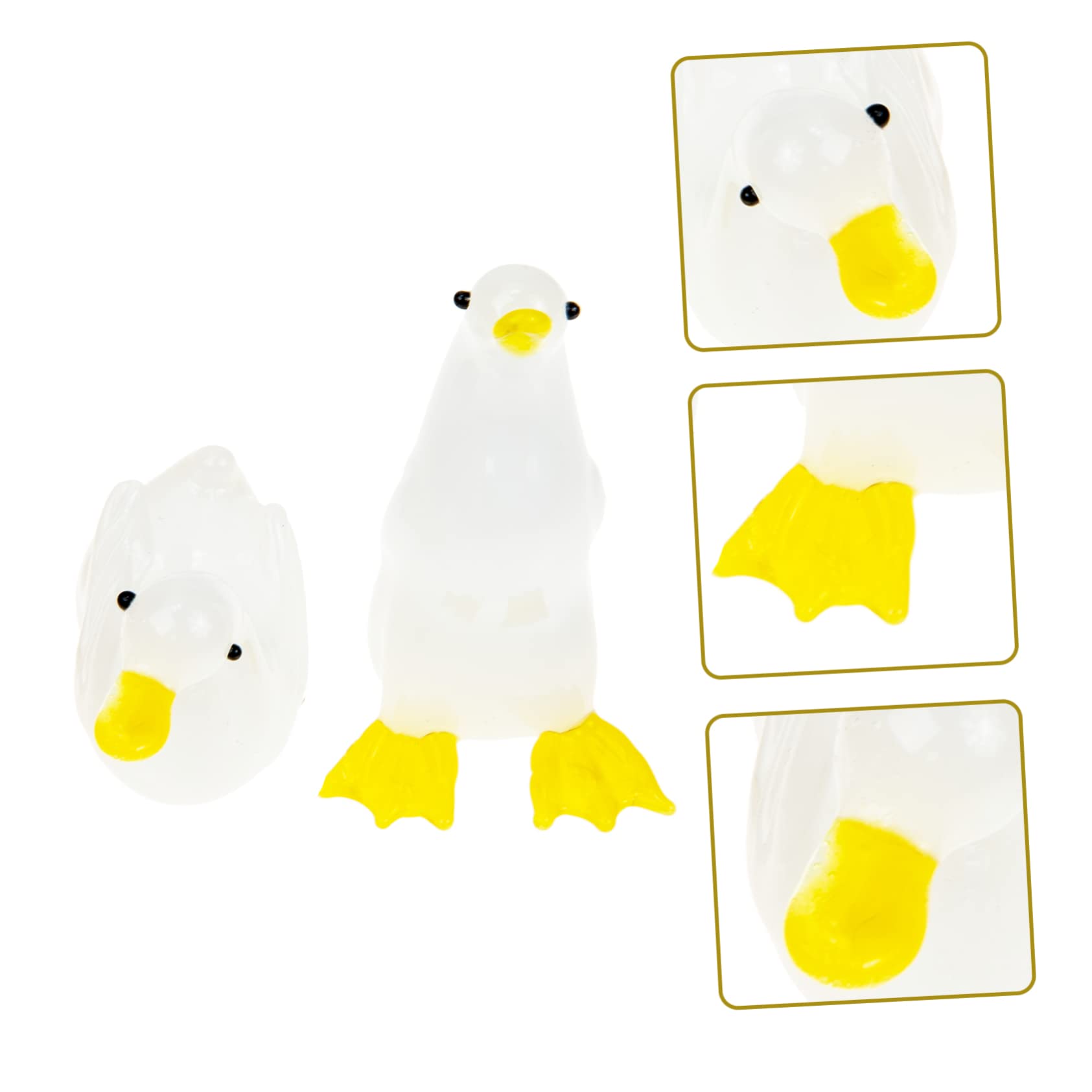 OUNONA 6stücke Kristall Tierfigur Schwan Und Ente Handgefertigte Miniatur Deko Für Tisch Und Garten Als Für Besondere Anlässe Hochwertige Dekoration Für Zuhause Und Veranstaltungen