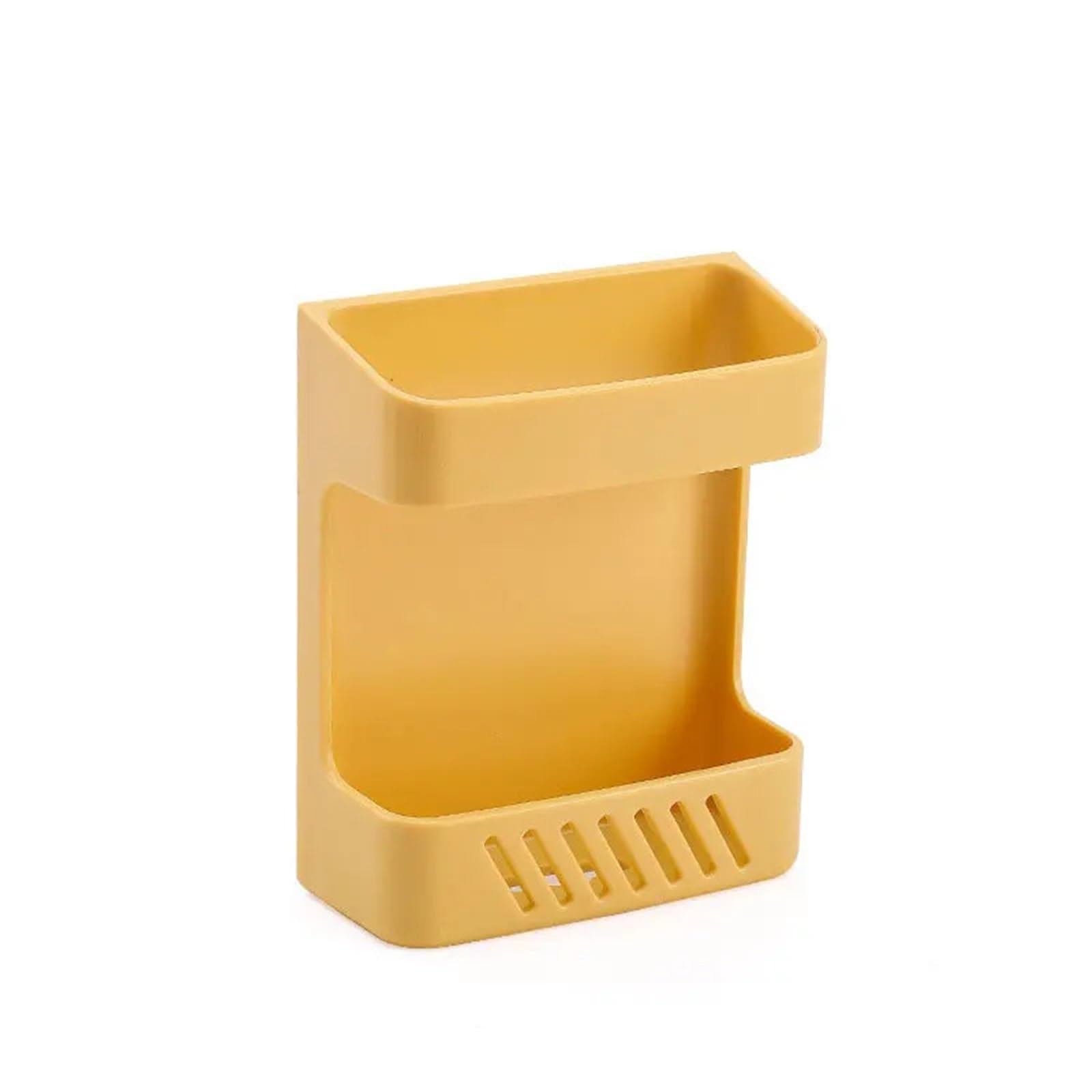 WUYXTO 2 Pcs Multifunctional Storage Box Case For Holder Mobile Phone Remote Control And Sundries Home Kitchen Bathroom Organizer For Desktop(Yellow)