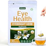 Herbmood Eyebright Herb Eye Health Tea Bags, Eye Bright Tea w/Cassia Seed Extract Supplement for Dry Eye & Sight Care Support, Euphrasia Officinalis para Los Ojos. 30 bags