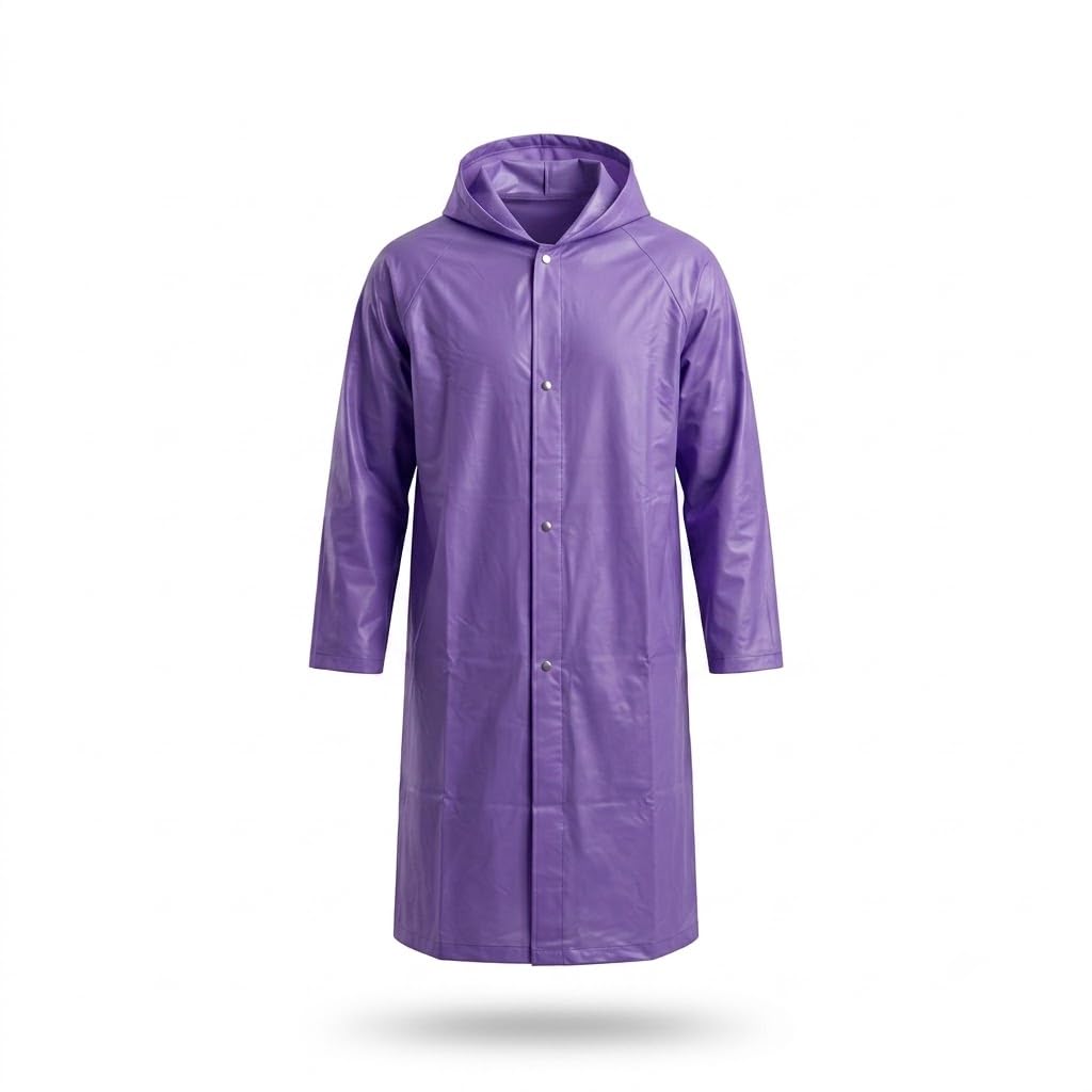 𝐄𝐯𝐞𝐫𝐲𝐝𝐚𝐲 𝐄𝐬𝐬𝐞𝐧𝐭𝐢𝐚𝐥𝐬 | 𝟏 𝐘𝐞𝐚𝐫 𝐖𝐚𝐫𝐫𝐚𝐧𝐭𝐲 | PVC Waterproof Hooded Raincoat for Men & Women, Reusable Long Rain Jacket for Travel, Riding & Outdoor Use-image-48