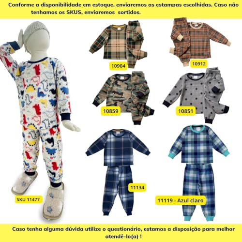Kit Pijama Soft Inverno Infantil Menina Com Punhos - 4 peças Tamanho:4;Cor:2 Conjuntos Inverno Soft