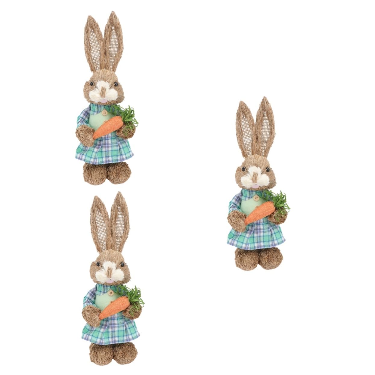 BESPORTBLE 3stücke Realistisches Kaninchen- Für Ostern Elegantes Gartenornament Für Zuhause Frühlings-deko Für Gartenliebhaber Osterhasen Figur Lebensechte Garten-deko Kaninchen Ornament