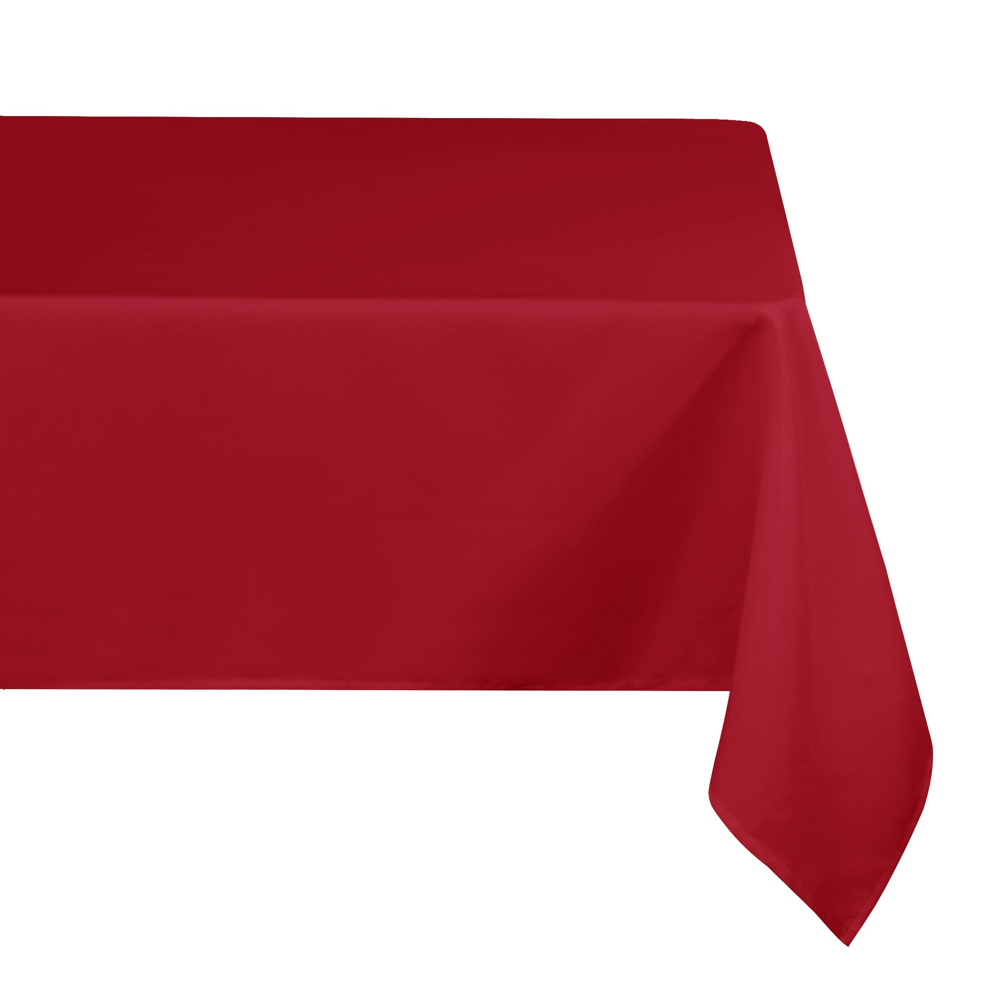 Deconovo Red Home Decorative Oxford Wipeable Tablecloth Rectangle Water Resistant Table Cloth For Wedding 130X160cm(51X63in)