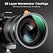 K&F Concept 58mm True Color Variable ND2-32 (1-5 Stops) ND Lens Filter, Adjustable Neutral Density Filter with 28 Multi-Layer Coatings for Camera Lens