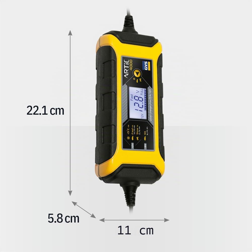 GYS Cargador de batería de Coche para Coche Camiones Moto Batería desde 8Ah 029583