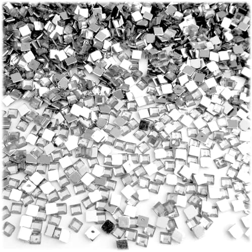 The Crafts Outlet 288pc Loose Rhinestones Square 4mm - 16ss Flatback Crystal Clear
