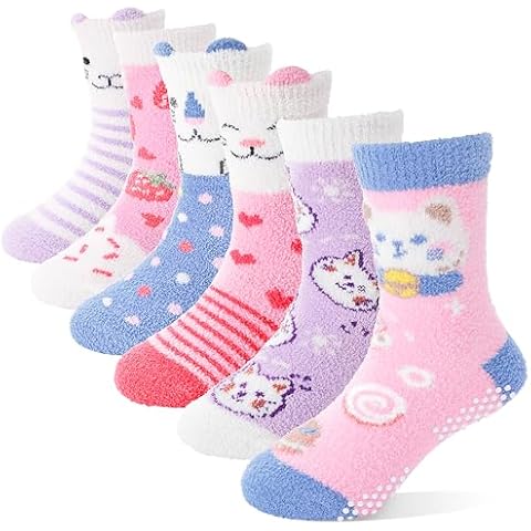ANTSANG Toddler Girls Fuzzy Socks Cover