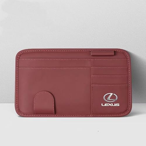 レクサス サンバイザー サングラスホルダー メガネケース 自動車 LS LX LC CT ES GS IS EX HS NX RX LX 自動眼鏡オーガナイザー クリップ レザーバイザーアクセサリー メガネ収納ケース ユニバーサル自動車サングラス保護ボック