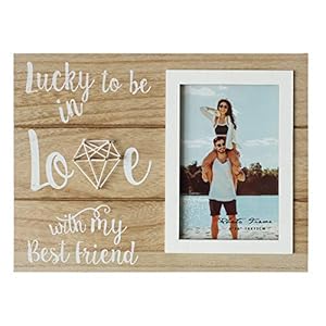 Ylu Yni Gifts for Him/Her, Wooden Picture Frame 4×6 Inch Photo, Anniversary Wedding Photo Frame, Romantic Unique…