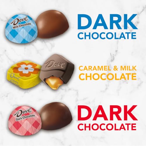 Dove Promises Mixed Stand-up Pouch, Easter Candy Individually Wrapped, Chocolate Easter Basket Stuffers, Milk, Dark, and Caramel & Milk Chocolate Pack, 22.6-Ounce Bag - image 2