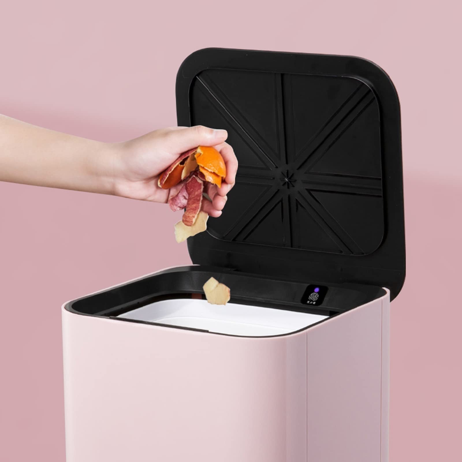 Mülleimer 12 l intelligenter Sensor mit Abdeckung, großes Fassungsvermögen, schönes Schlafzimmer, Wohnzimmer, Mülleimer, Küche, Badezimmer, großer Abfallkorb, Büro, Arbeitszimmer, Papierkorb Küchenmül