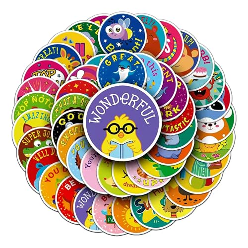 Image of 50 pcs Motivational Reward Stickers Cool Ideal for Teachers Parents Classroom Homework Learning Achievement Motivate Children Fun Rewards Celebrating Boost Kids Decorate Book Positive