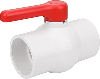 3Inch PVC Ball Valve Water Pipe Shut-off Valve Socket with Red T-Handle for Cold Water Supply lines, Irrigation Pipe fitting System(Socket x Socket), 3" PVC Water Shut-off Valves Fitting, SCH40
