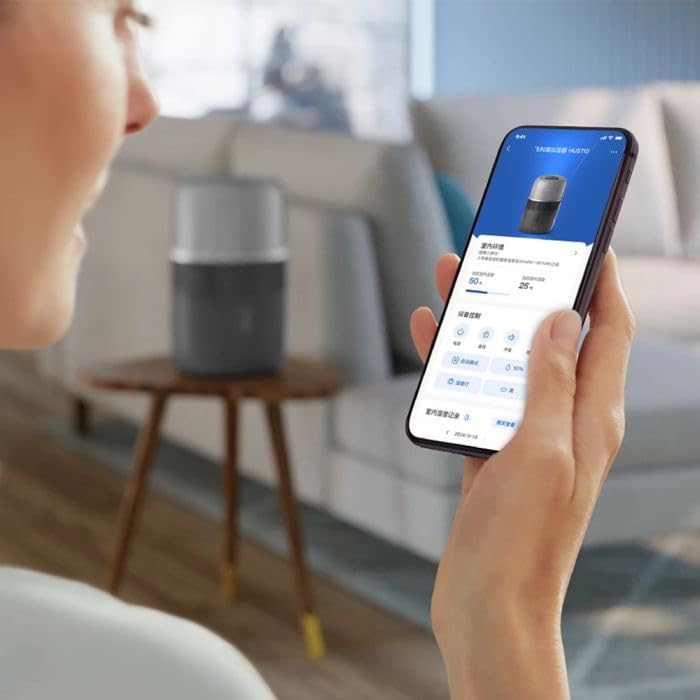 Philips HU5710/03 nawilżacz powietrza, 4,5 l, 56 m², tryb nocny, 3 ustawienia prędkości, Charcoal Grey
